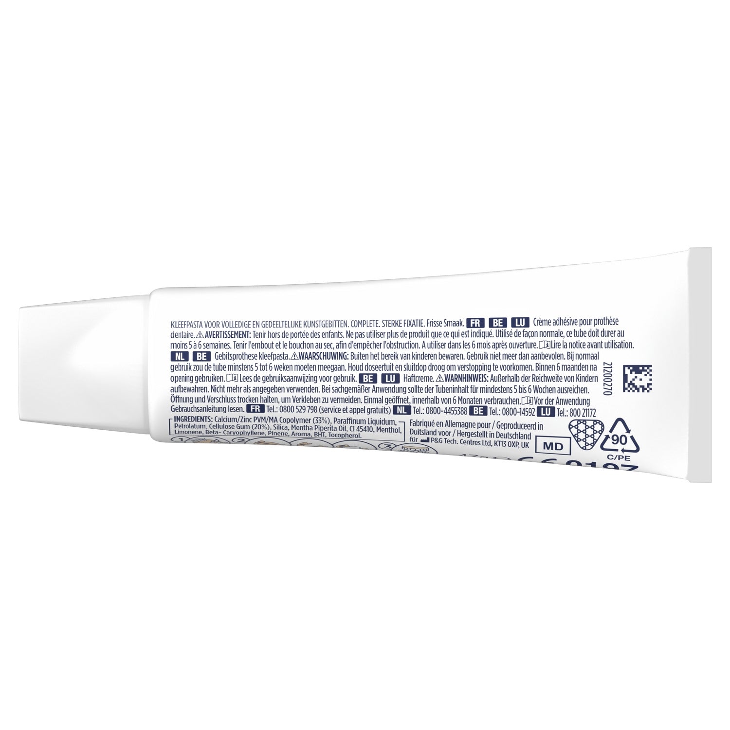 Crème Adhésive pour Prothèses Complete Fixation Forte FIXODENT 