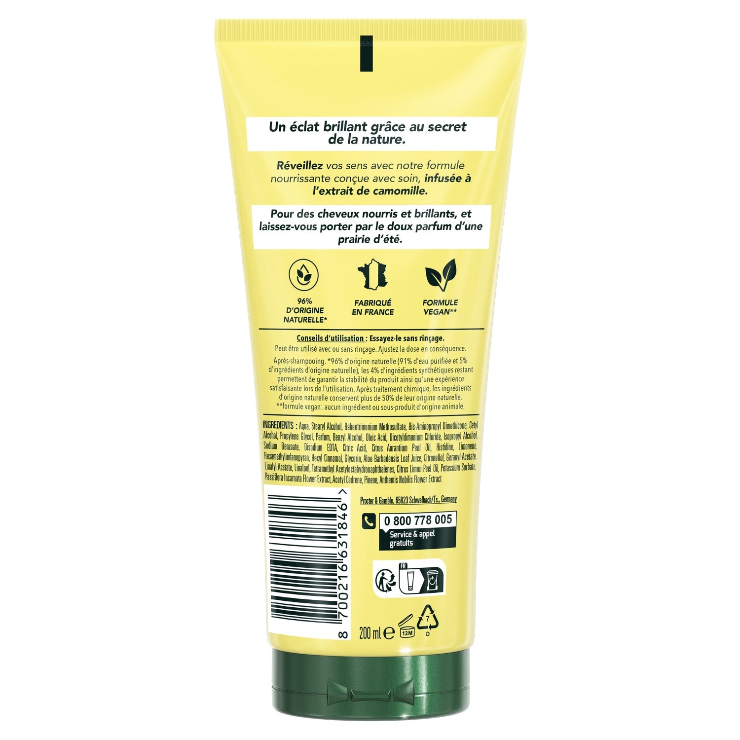 Après-Shampoing Souplesse Et Brillance pour Cheveux normaux à gras Camomille HERBAL ESSENCES 