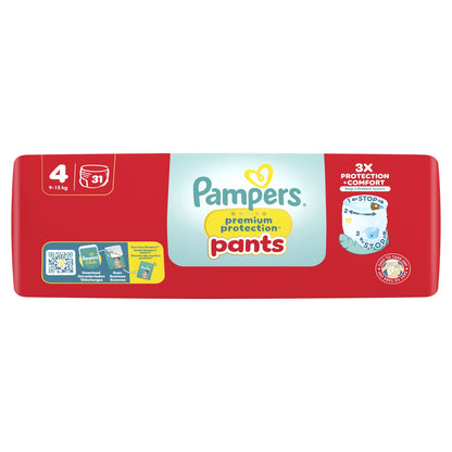 Couches Culottes Bébés Premium Protection Pants 9-15kg Taille 4 PAMPERS