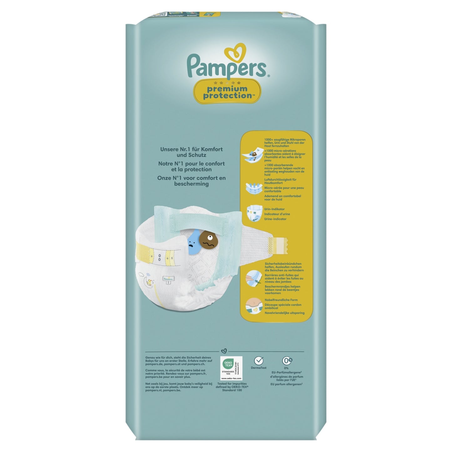 Couches Bébés Premium Protection T1 2-5kg PAMPERS 