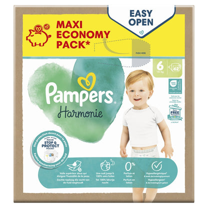 Couches Bébés Harmonie 13+ Kg Taille 6 PAMPERS