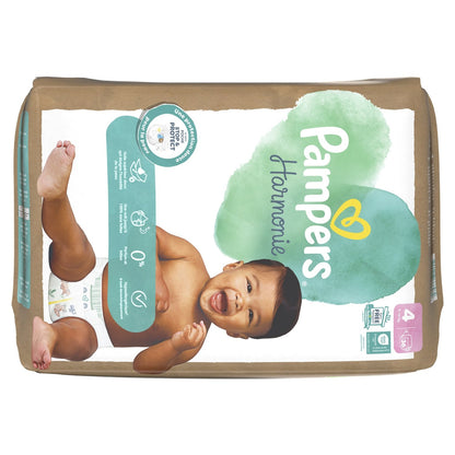 Couches Bébés Harmonie 9-14kg Taille 4 PAMPERS
