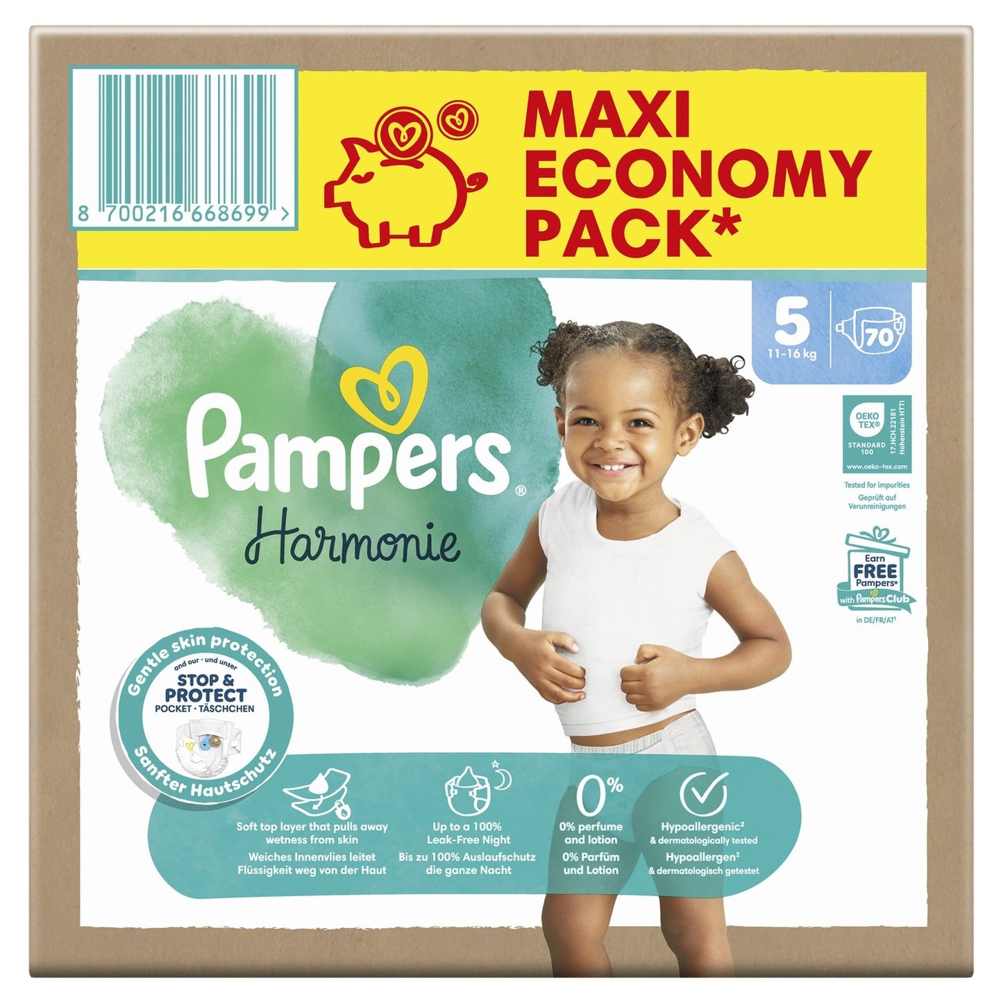 Couches Bébés Harmonie 11-16kg Taille 5 PAMPERS