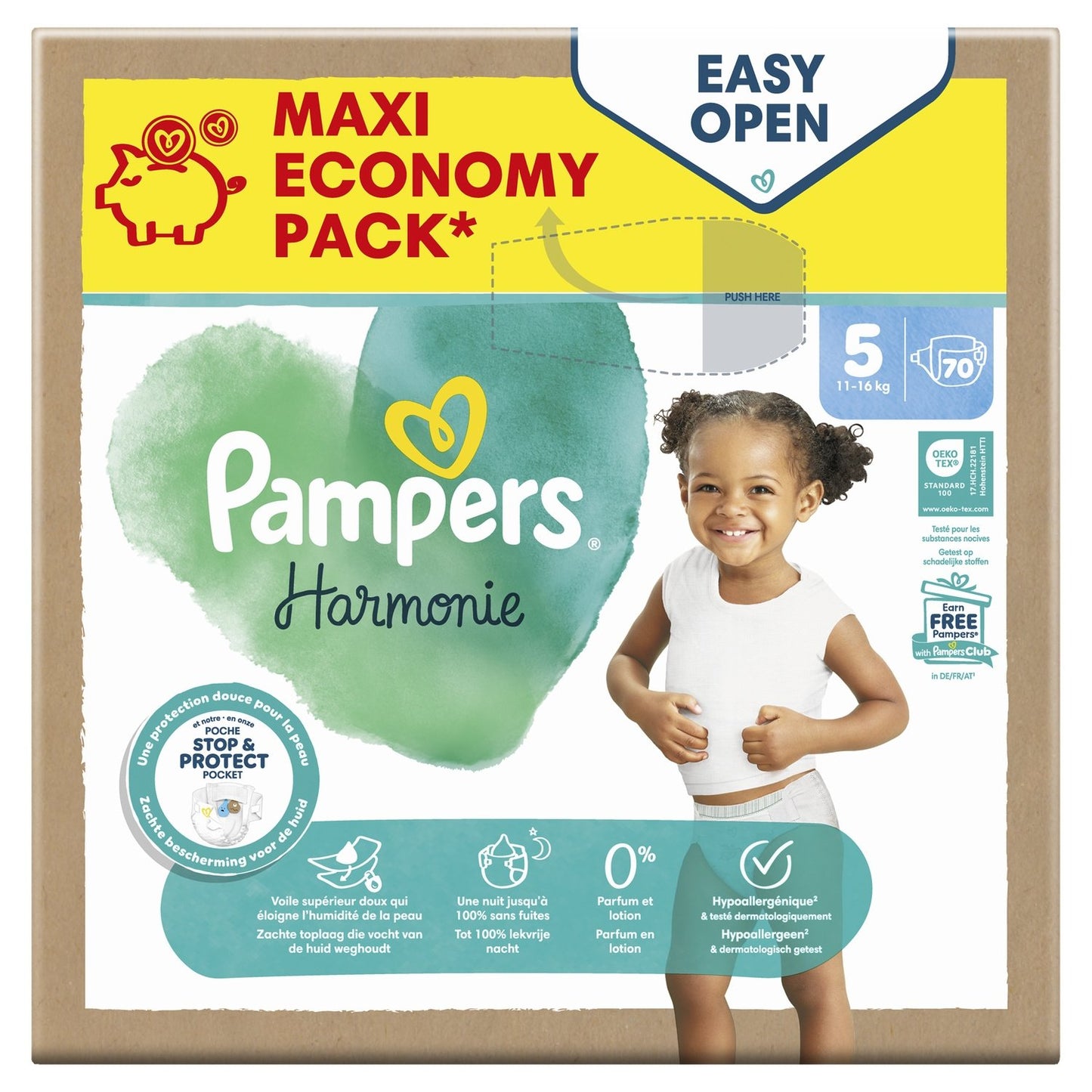 Couches Bébés Harmonie 11-16kg Taille 5 PAMPERS