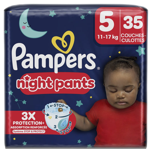 Couches Culottes Bébés Night Pants T5 11-17kg PAMPERS le paquet de 35 couches culottes