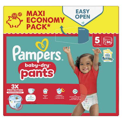 Couches Culottes Bébés Baby-Dry Pants 11-17kg Taille 5 PAMPERS
