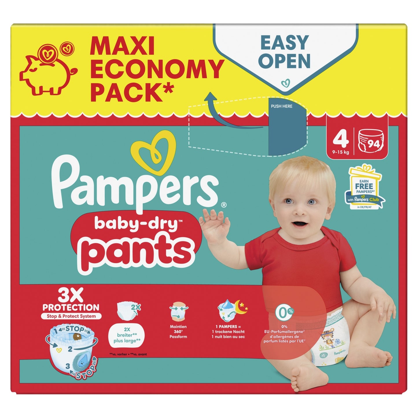 Couches Culottes Bébés Baby-Dry Pants 9-15kg Taille 4 PAMPERS