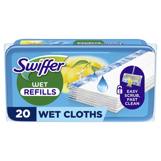 Lingette Sol Fraîcheur et Anti-Poussière Parfum Citron SWIFFER la boîte de 20 lingettes