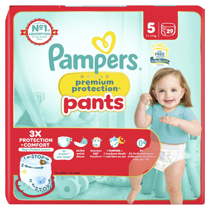 Couches Culottes Bébés Premium Protection T5 11-17kg PAMPERS