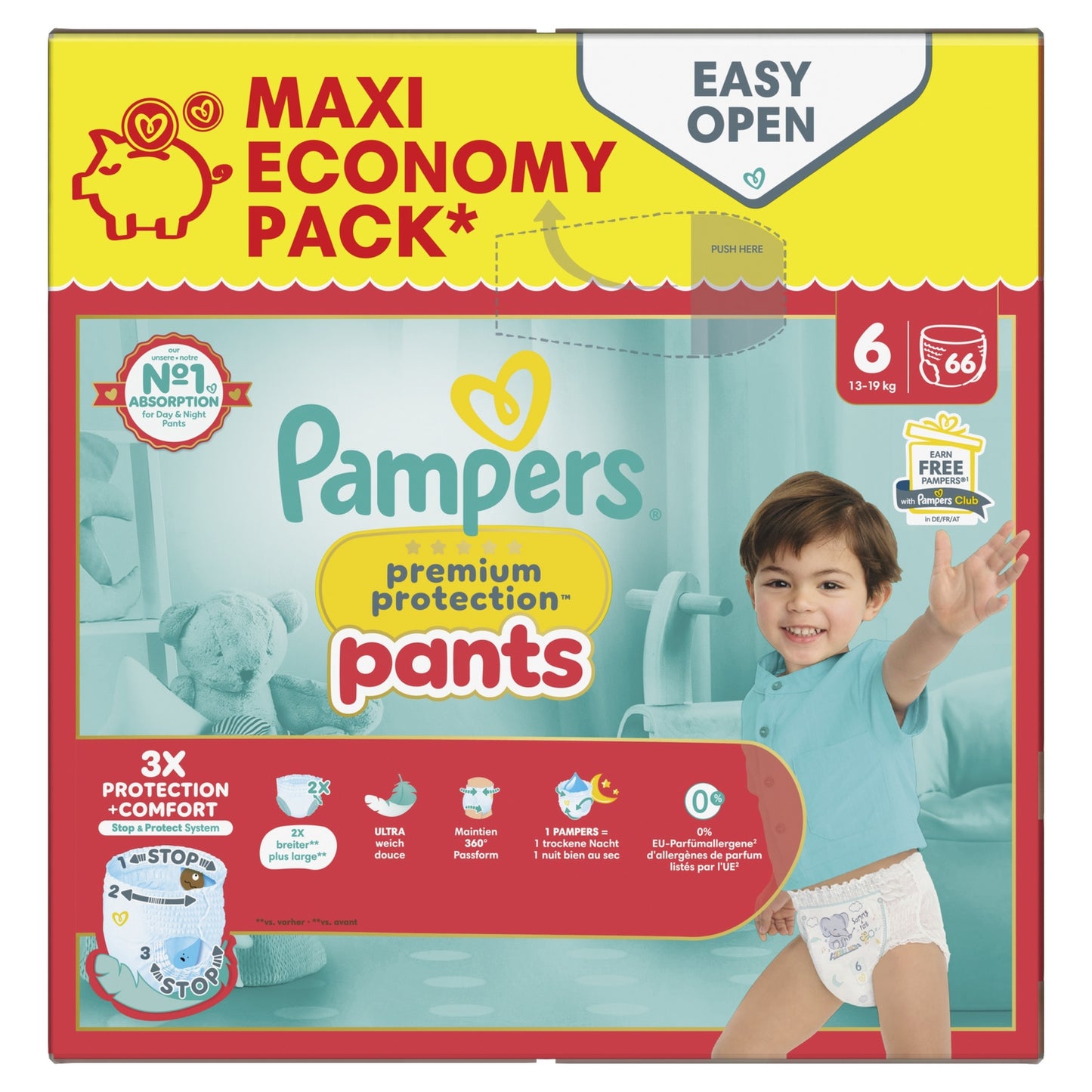 Couches Culottes Bébés Protection Pants 13-19kg Taille 6 PAMPERS