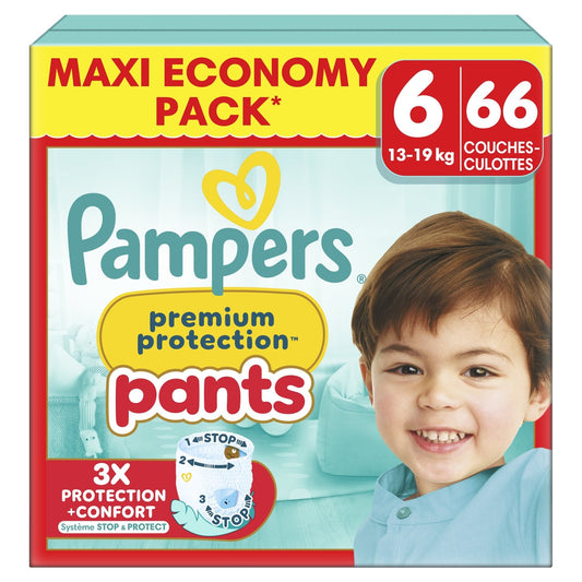 Couches Culottes Bébés Protection Pants 13-19kg Taille 6 PAMPERS le paquet de 66 couches culottes