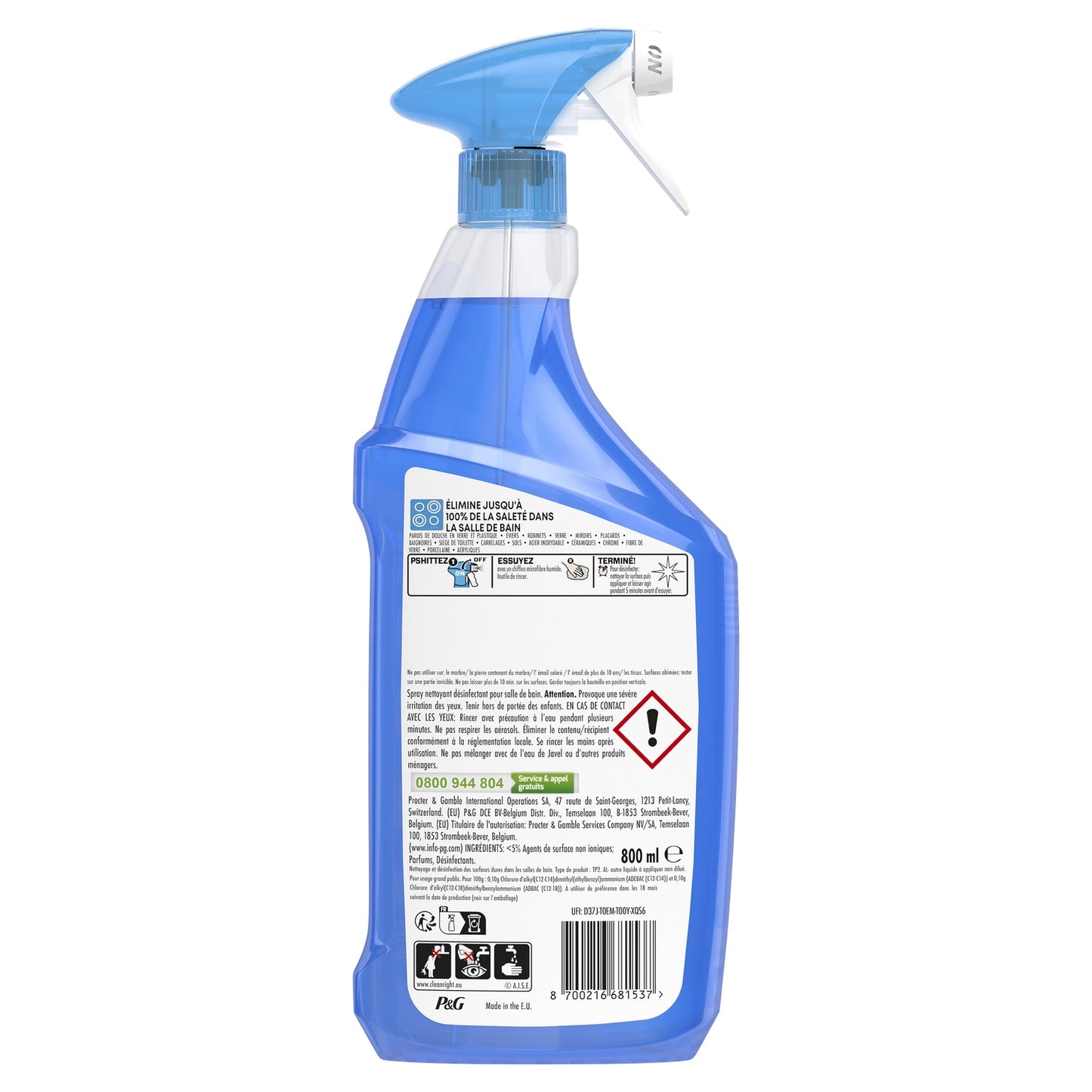 Nettoyant Ménager Salle de Bain Désinfectant Fleurs Blanches MR PROPRE 