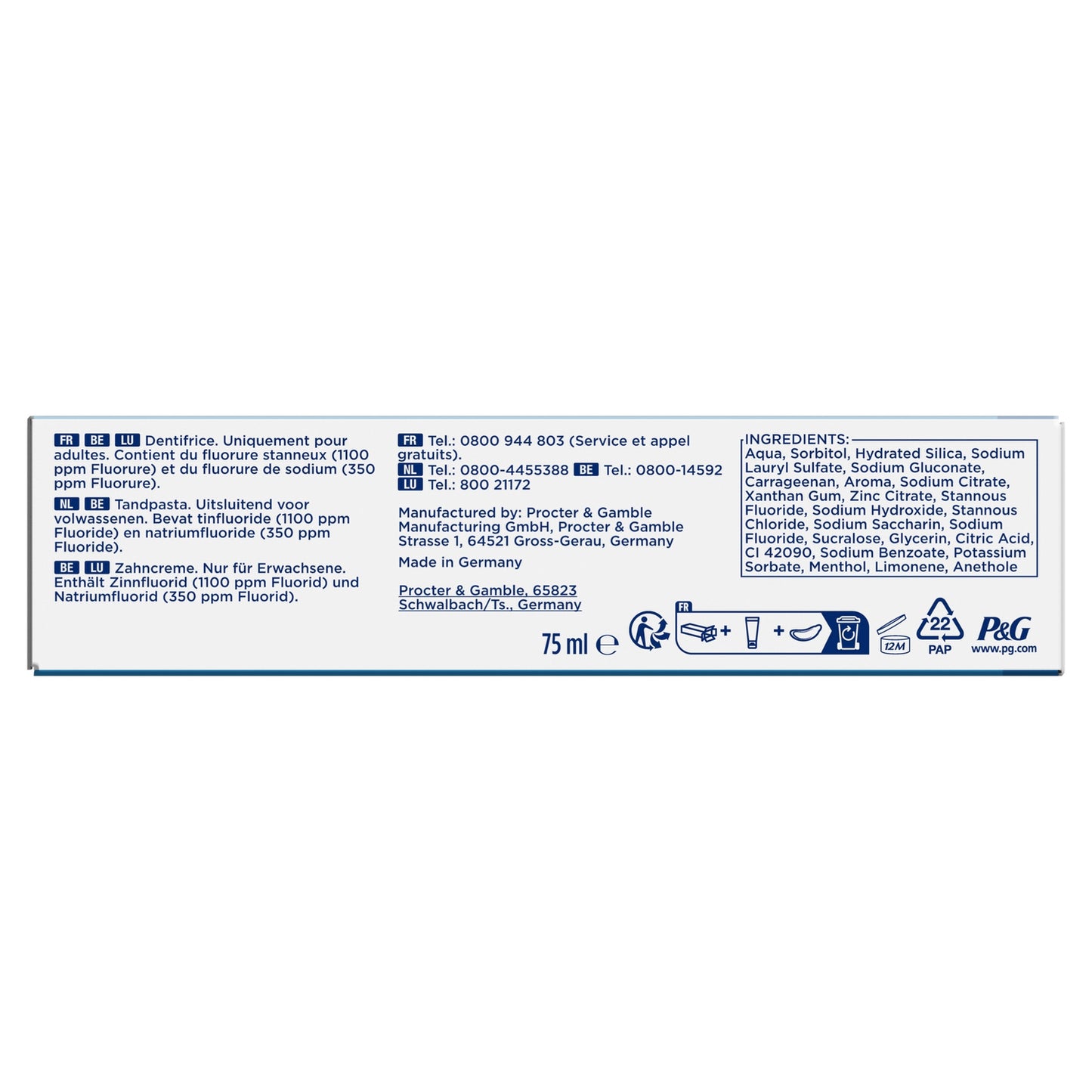 Dentifrice Pro- Expert Calm Sensation ORAL-B 