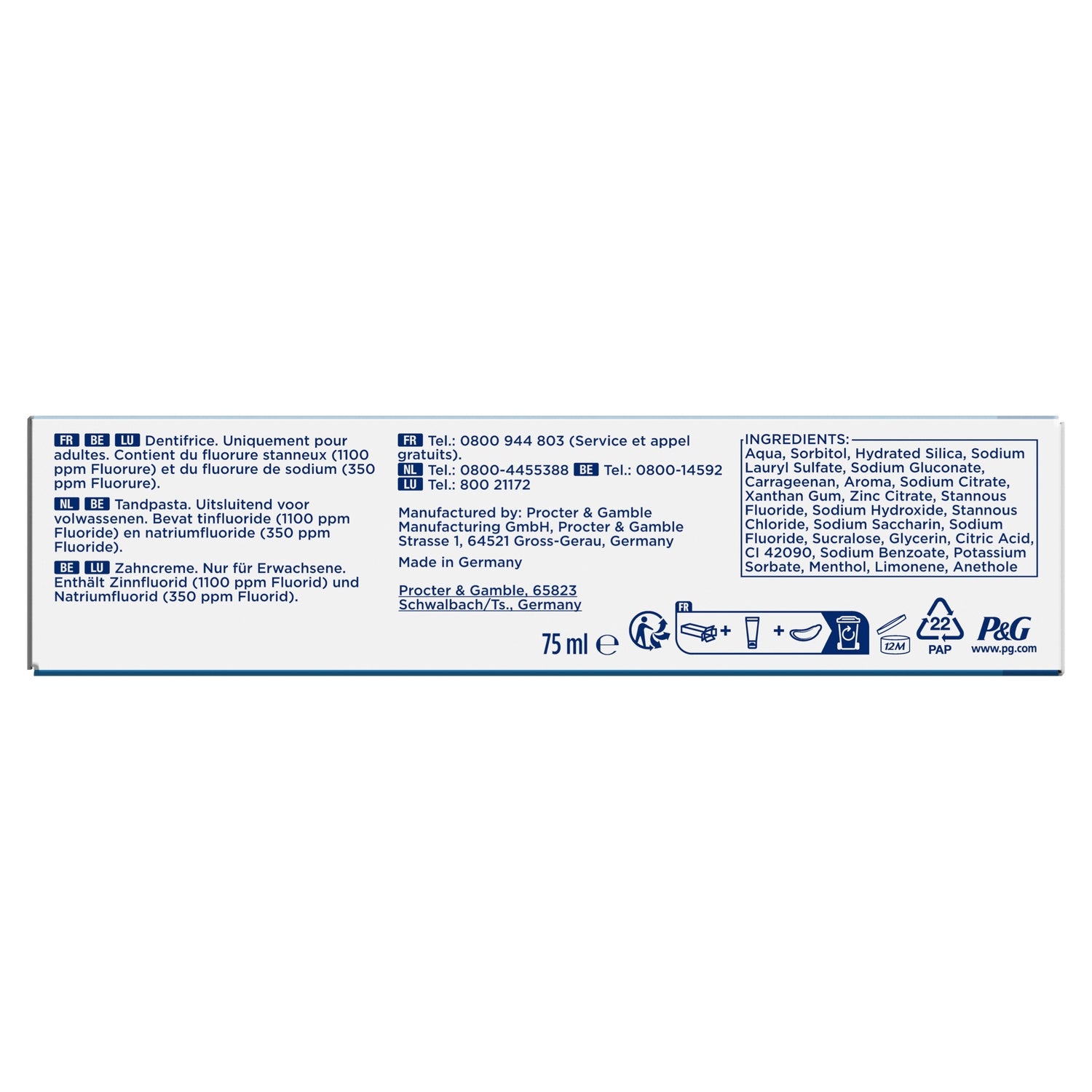 Dentifrice Pro- Expert Calm Sensation ORAL-B 