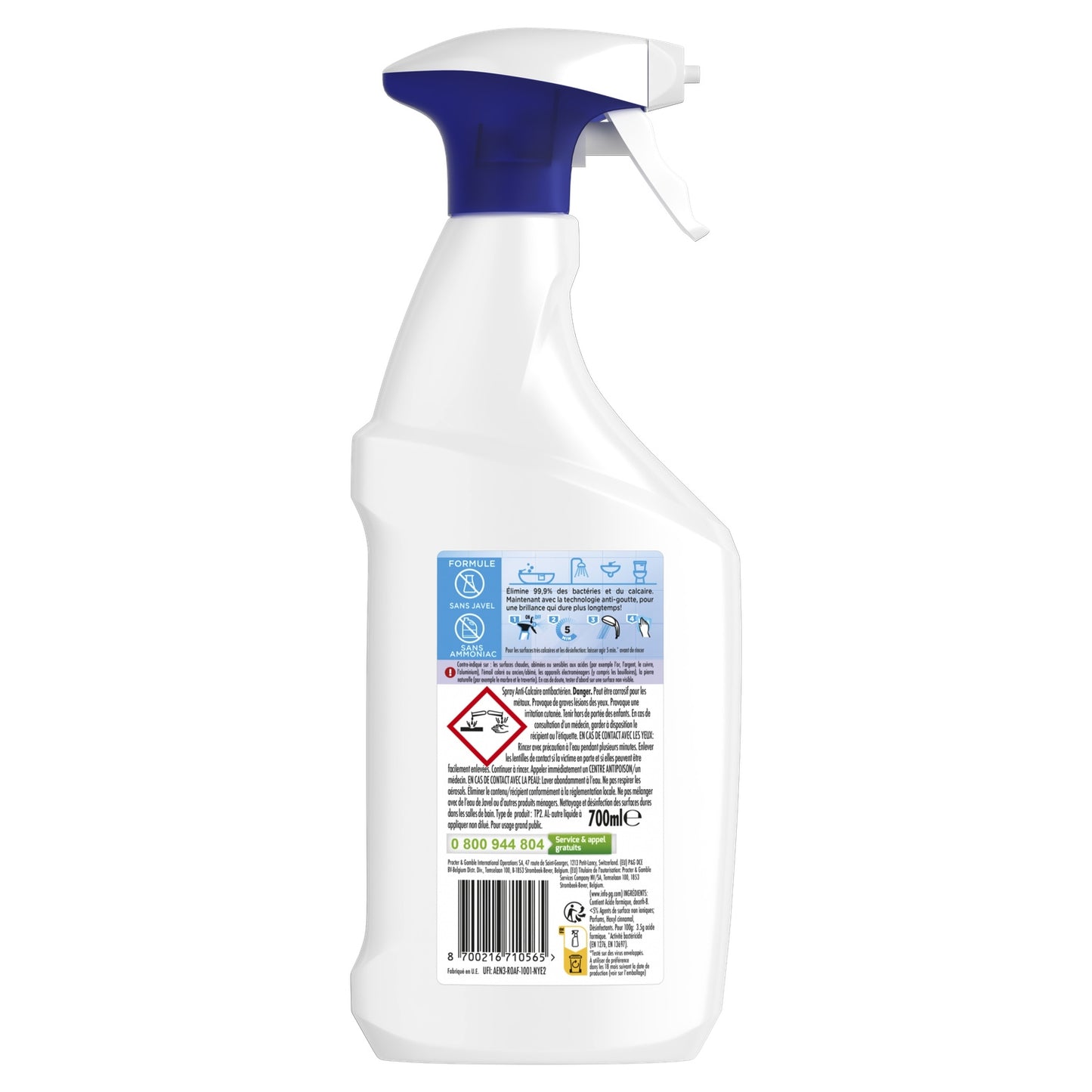 Nettoyant Ménager Anti-Calcaire Désinfectant ANTIKAL 