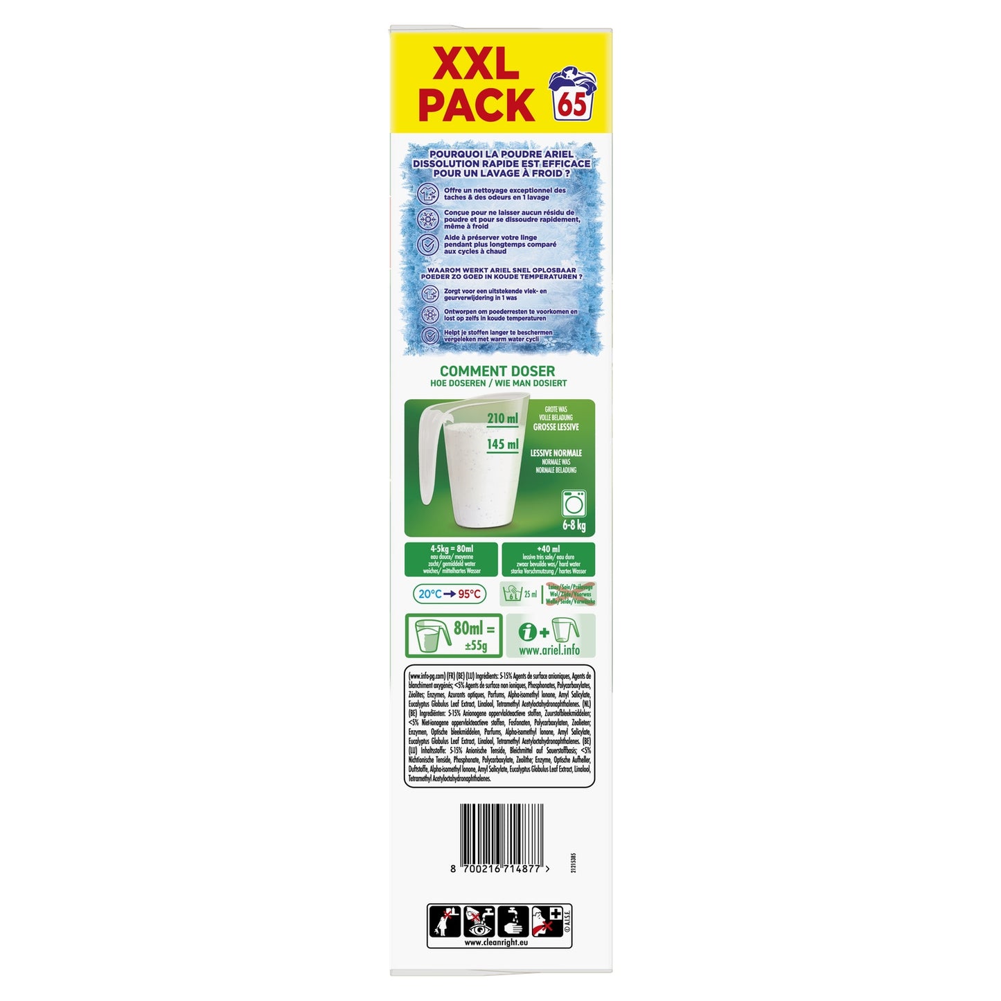 ARIEL Original Anti-Residue Technology Pulverwaschmittel