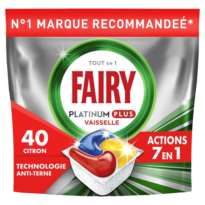 Platinum Plus All in 1 Dishwasher Tablet Filter Clean + Anti-Tarnish FAIRY