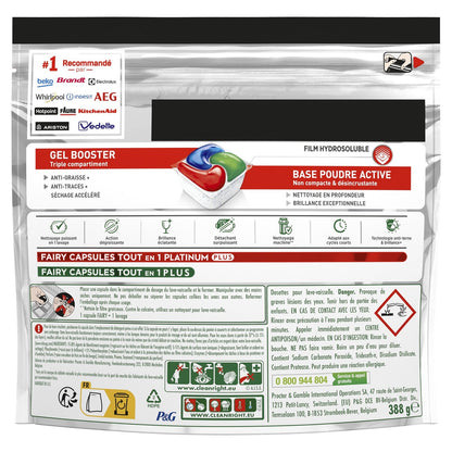 Platinum Plus All In One Dishwasher Tablet Anti-Tarnish Technology Regular 7in1 FAIRY