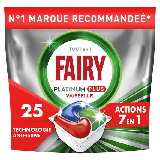 Platinum Plus All In One Dishwasher Tablet Anti-Tarnish Technology Regular 7in1 FAIRY