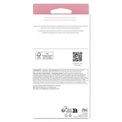 VENUS Comfortglide Spa Breeze Blade Refills for Women