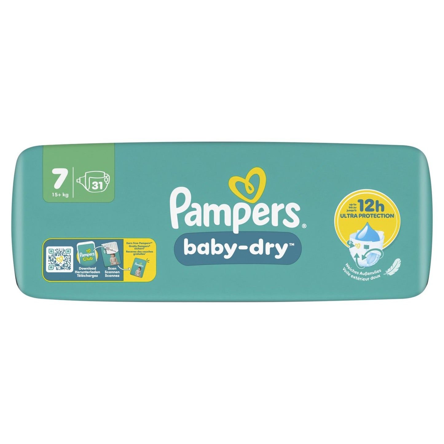 Couches Bébés Baby-Dry 17+ Kg Taille 7 PAMPERS