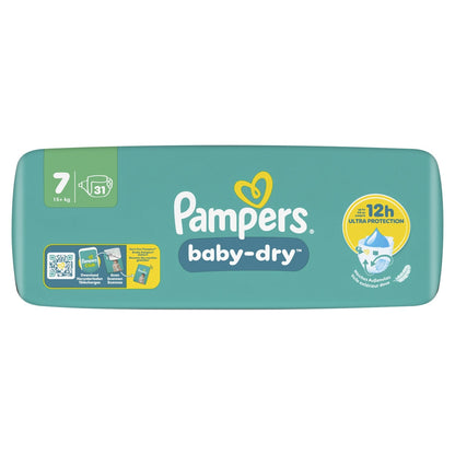 Couches Bébés Baby-Dry 17+ Kg Taille 7 PAMPERS