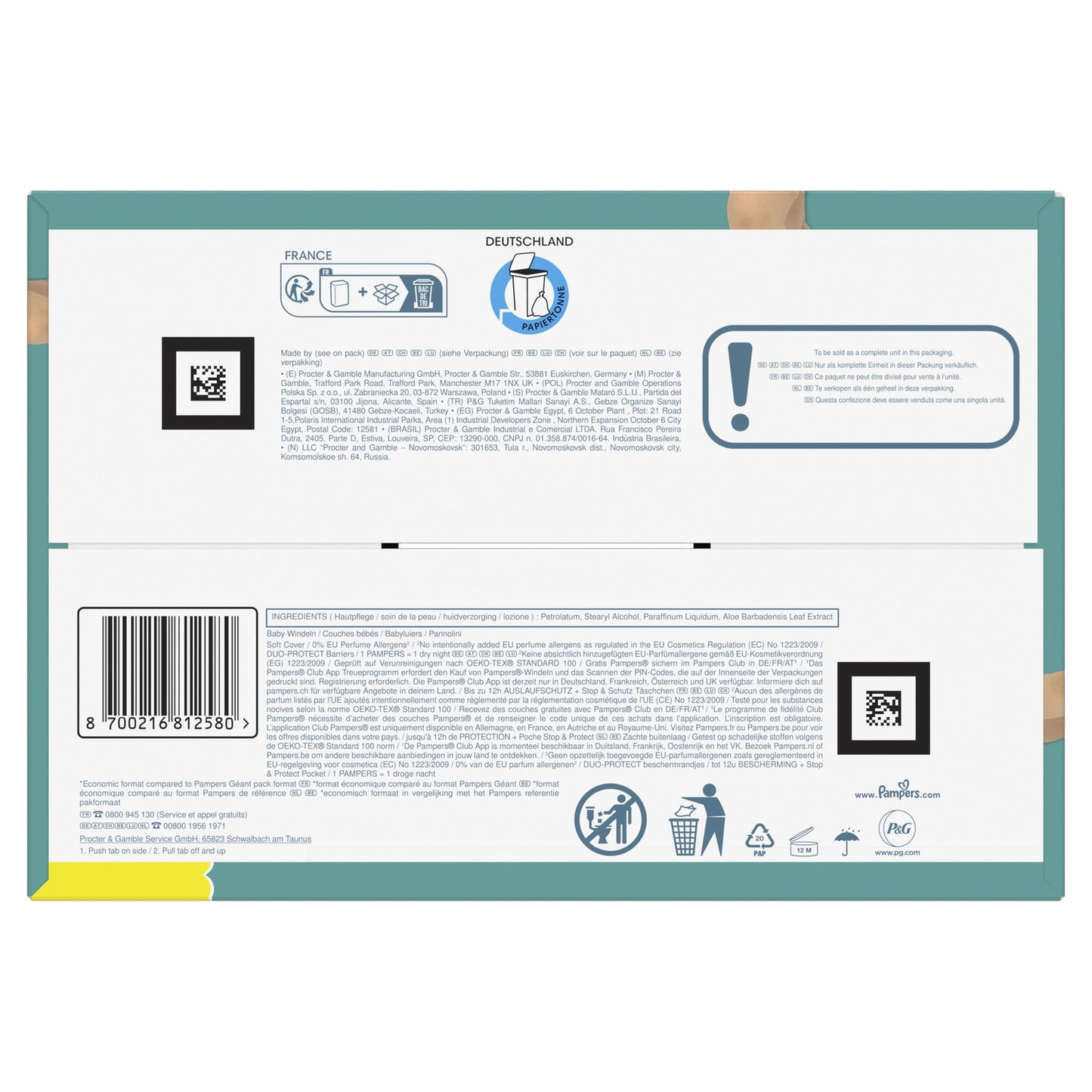 Couches Bébés Baby-Dry 13-18kg Taille 6 PAMPERS