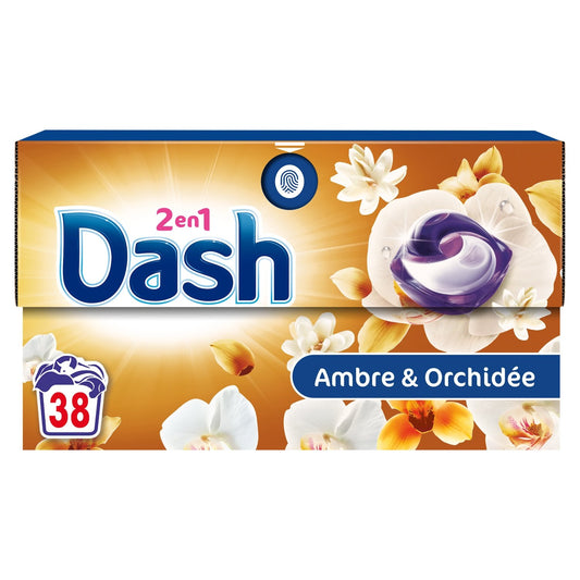 DASH 2-in-1 Waschmittelkapseln mit Bernstein und Orchidee