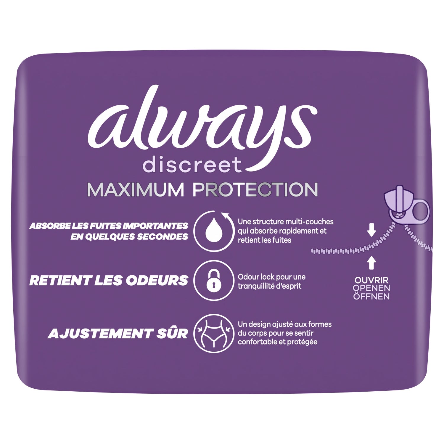Culottes fuites urinaires Nuit Taille L Flux Très Abondant Anti-odeur ALWAYS 