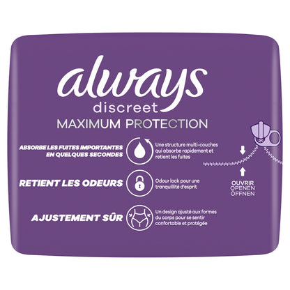 Culottes fuites urinaires Nuit Taille L Flux Très Abondant Anti-odeur ALWAYS 