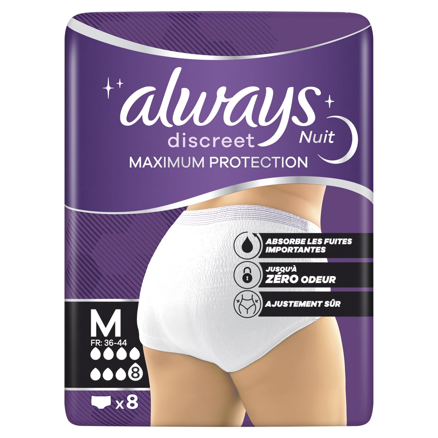 Culottes Nuit Taille M Protection Maximale ALWAYS 