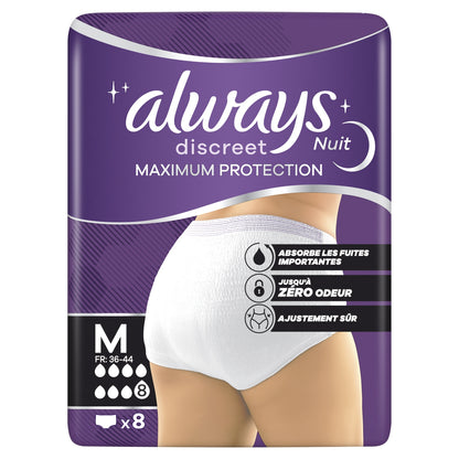 Culottes Nuit Taille M Protection Maximale ALWAYS 