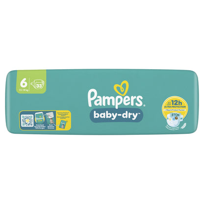 Couches Bébés Baby-Dry 13-18kg Taille 6 PAMPERS