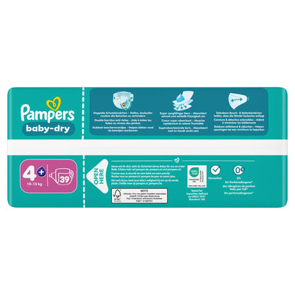 Couches Bébés Baby-Dry 10-15kg Taille 4 + PAMPERS 