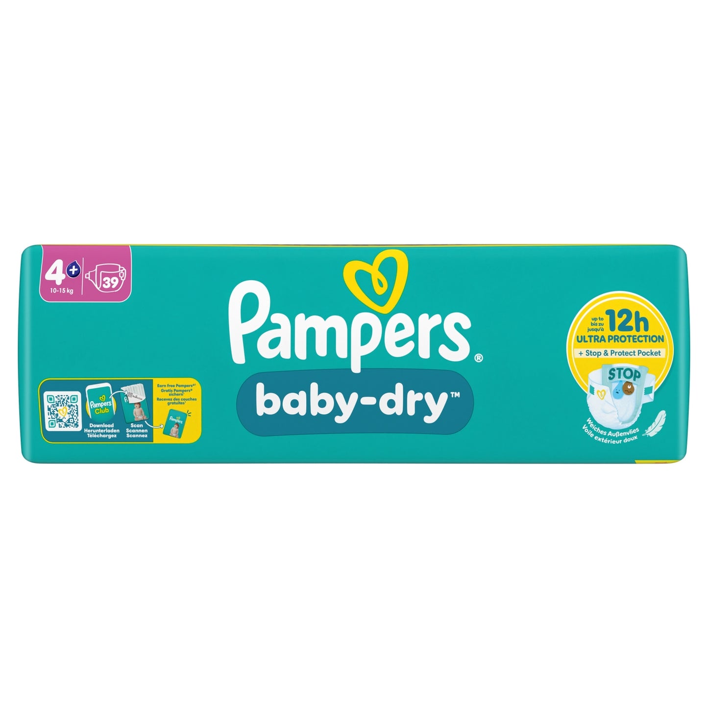 Couches Bébés Baby-Dry 10-15kg Taille 4 + PAMPERS 