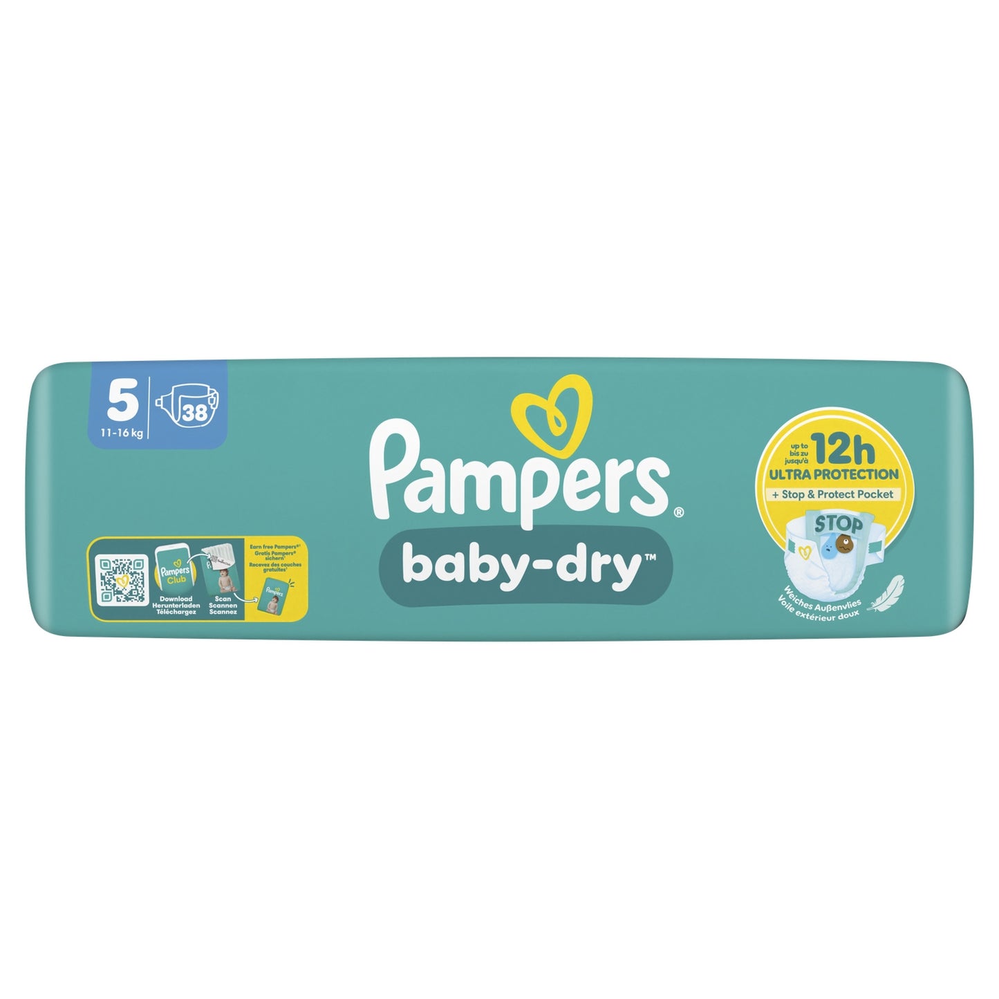 Couches Bébés Baby-Dry 11-16kg Taille 5 PAMPERS 