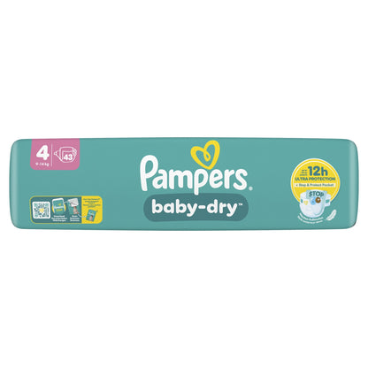 Couches Bébés Baby-Dry 9-14kg Taille 4 PAMPERS 