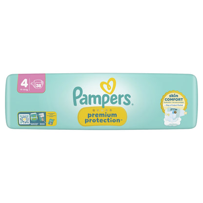 Couches Bébés Premium Protection 9-14kg Taille 4 PAMPERS