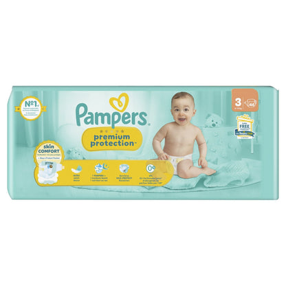 Couches Bébés Premium Protection 6-10kg Taille 3 PAMPERS