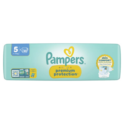 Couches Bébés Premium Protection 11-16kg Taille 5 PAMPERS