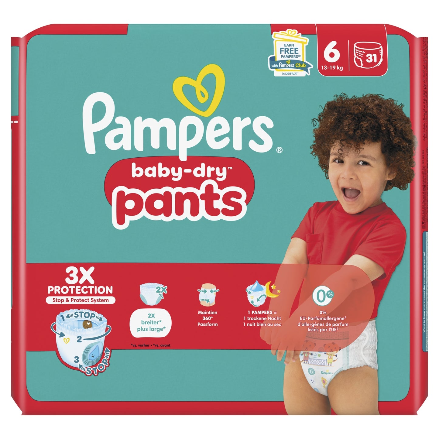 Couches Culottes Bébés Baby-Dry Pants 13-19kg Taille 6 PAMPERS 
