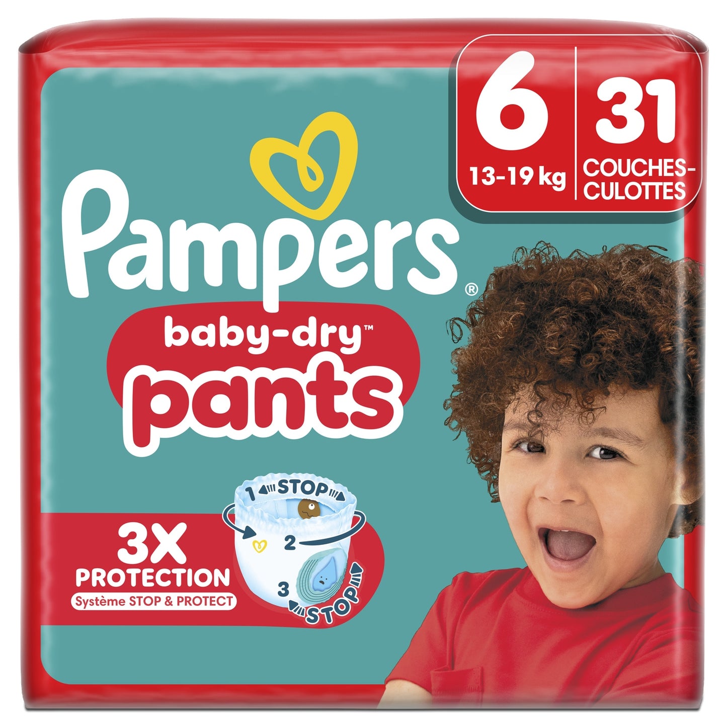 Couches Culottes Bébés Baby-Dry Pants 13-19kg Taille 6 PAMPERS 