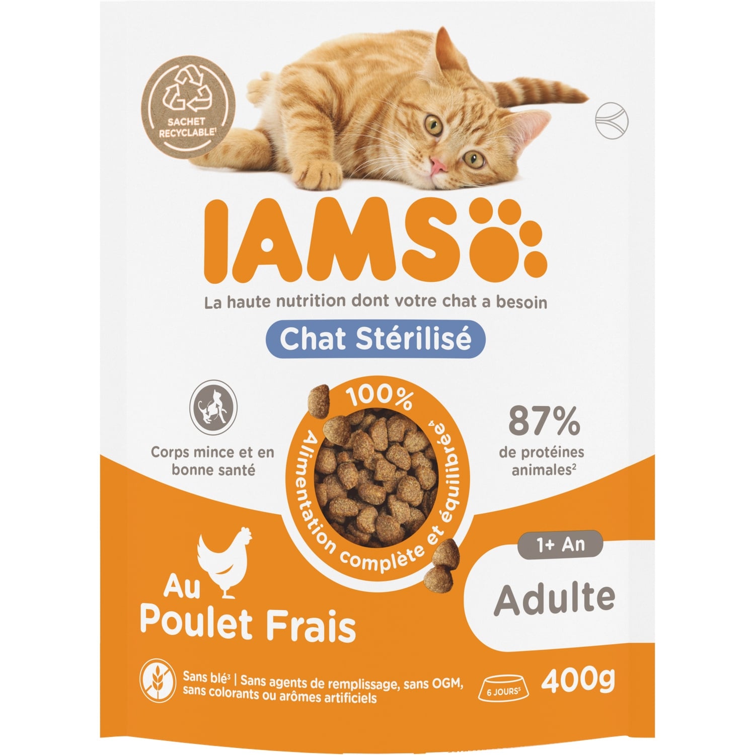 Croquettes pour Chat au Poulet IAMS 