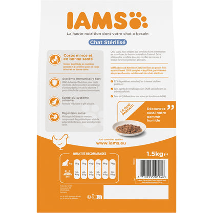 Croquettes pour Chat Adulte au Poulet IAMS 