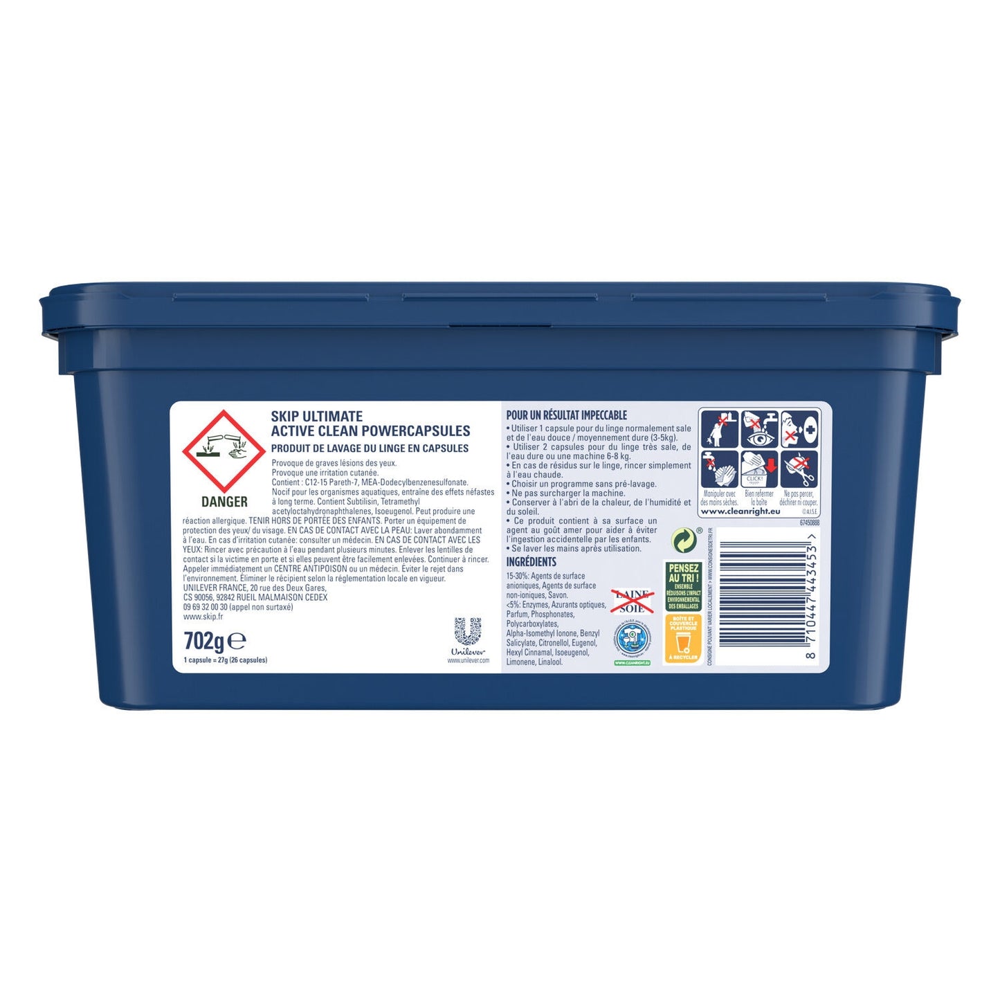SKIP Ultimate Active Clean 3in1 Capsule Laundry Detergent