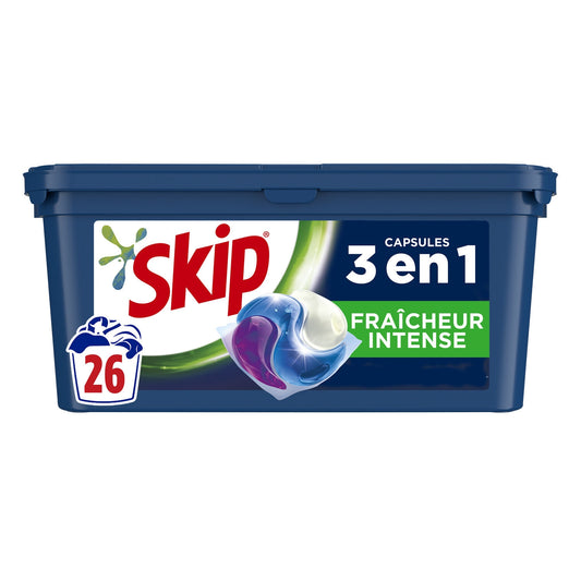 Lessive Capsule Fraîcheur Intense 3en1 SKIP