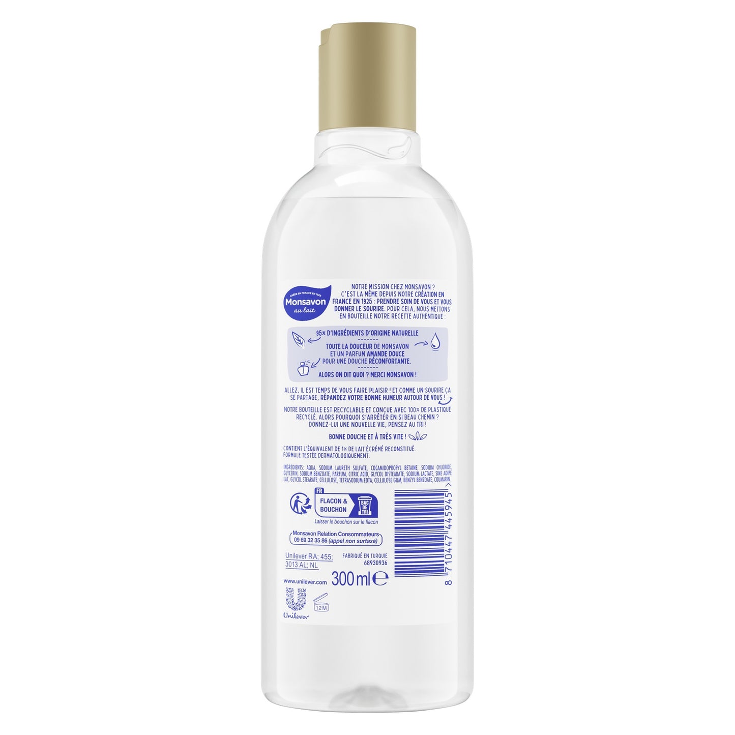 Gel Douche Hydratant Lait Amande Douce MONSAVON