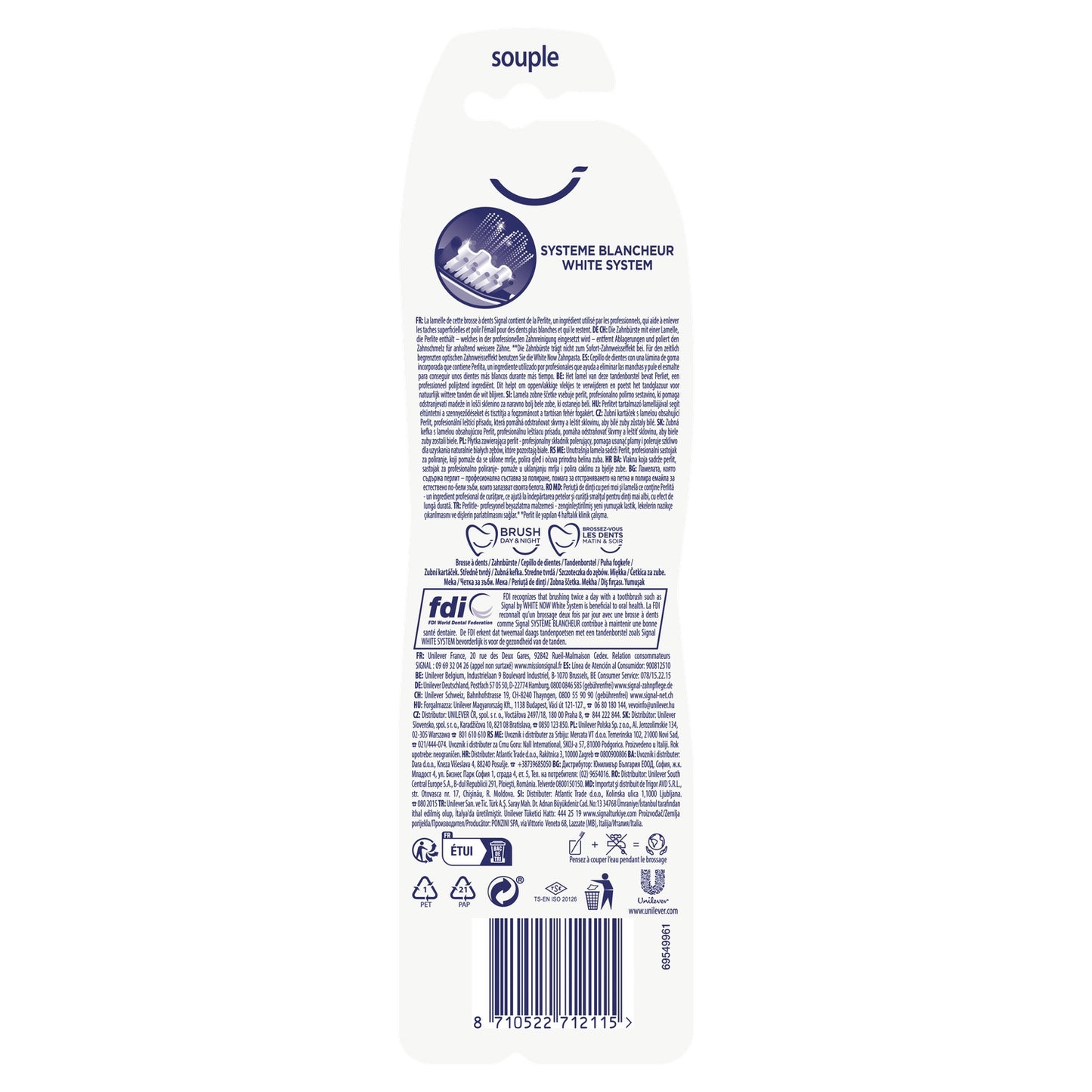 SIGNAL Intense Whitening and Shine Soft Toothbrush