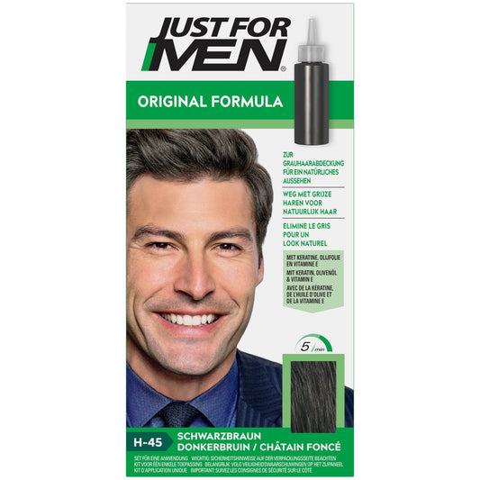 Coloration pour Cheveux  Homme Châtain Foncé JUST FOR MEN la boîte