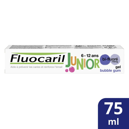 Dentifrice Enfant 6-12 Ans Anti-Caries Renforce l'Email Goût Bubble Gum FLUOCARIL le tube de 75mL
